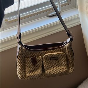 Rosetti Beige Woven Shoulder Bag